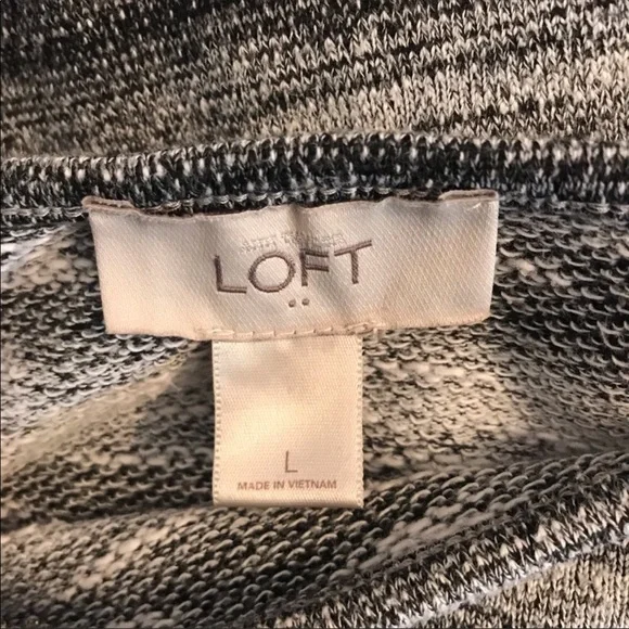 Loft Factory Black Grey Knit Drawstring Dress L - Picture 5 of 6